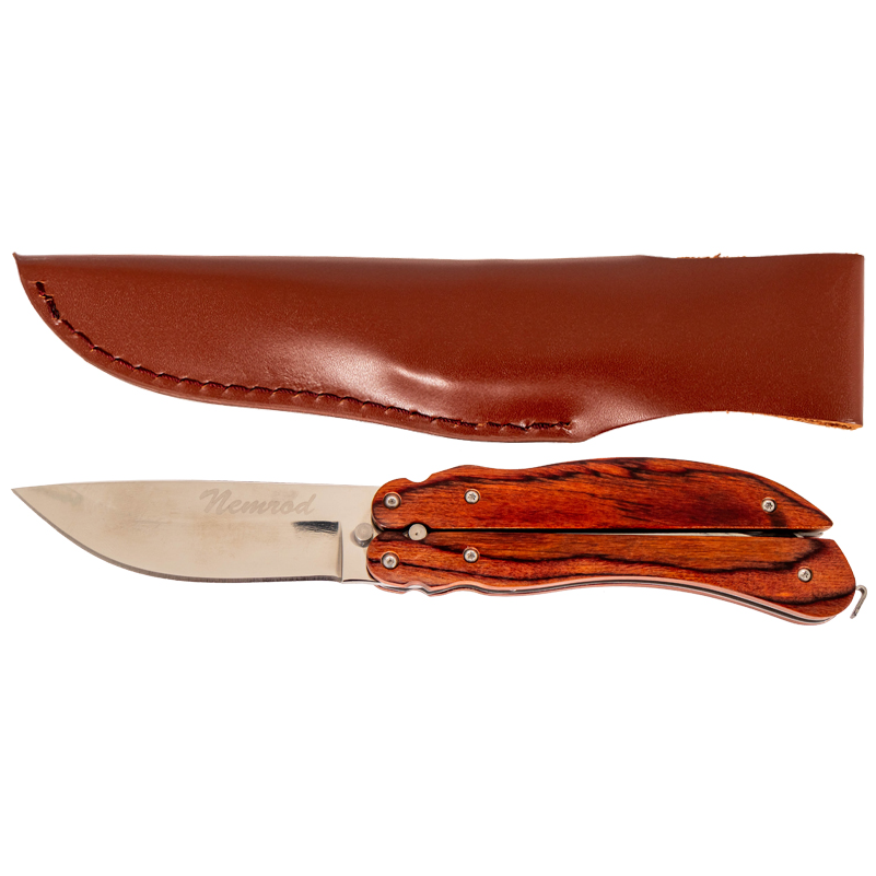 9521950 - Couteau de chasse 2 en 1 NEMROD, arrière couteau et fourreau
