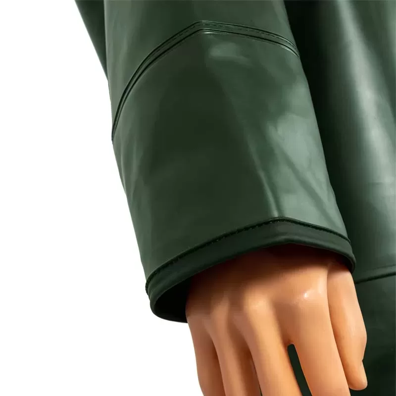 N980J green, PVC raincoat, lower sleeve